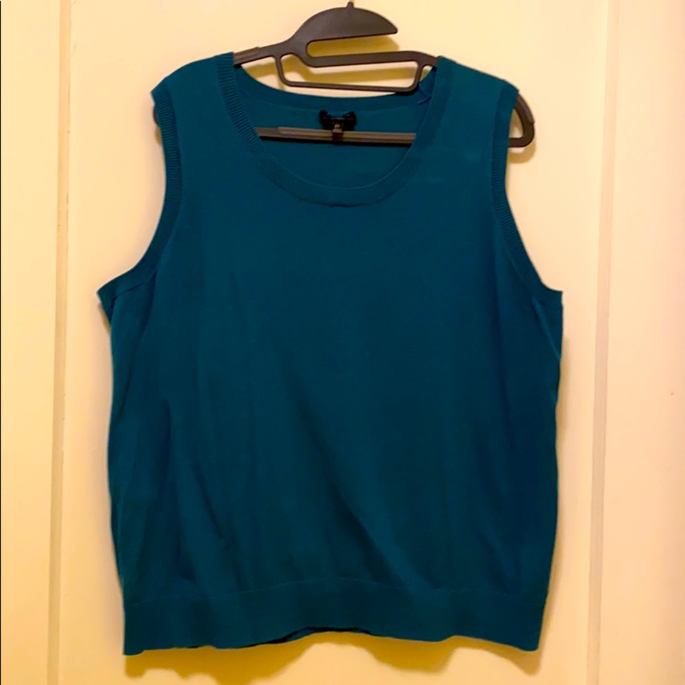 Talbots Teal Charming Cardi Shell 2X